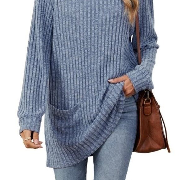 Women Sweaters Casual Turtleneck Long Sleeve Pullover Stylish for Fall Winter - Picture 4 of 5